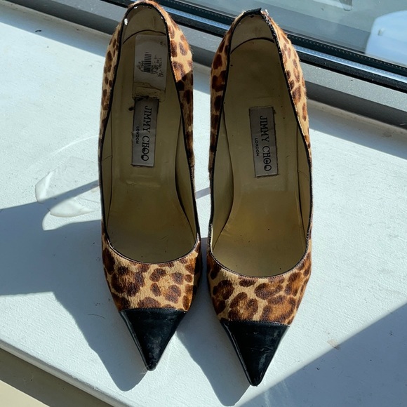 Jimmy Choo size 39 anouk leopard and camel with patent leather toe - Picture 2 of 16